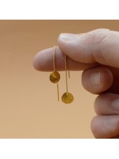 Boucles d'oreille chaîne Pépites